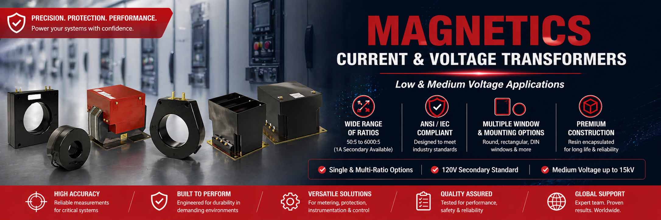 Phasetronics Magnetics — Current & Voltage Transformers
